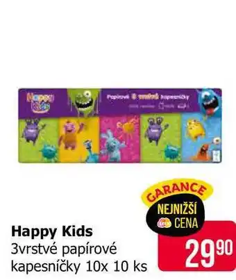 Teta Happy Kids 3vrstvé papírové kapesníčky 10x 10 ks nabídka