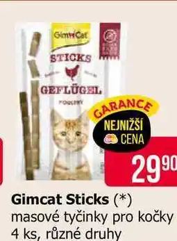 Teta Gimcat Sticks masové tyčinky pro kočky 4 ks, různé druhy nabídka