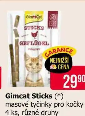 Teta Gimcat Sticks masové tyčinky pro kočky 4 ks, různé druhy nabídka