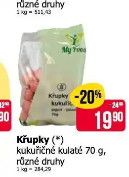 Teta Křupky kukuřičné kulaté nabídka