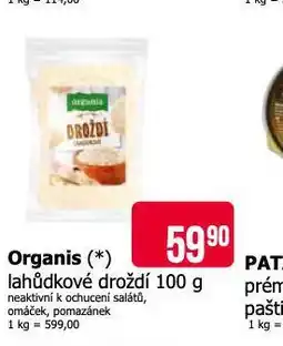 Teta Organis lahůdkové droždí nabídka