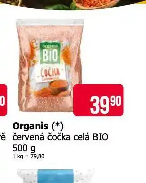 Teta Organis červená čočka celá bio nabídka