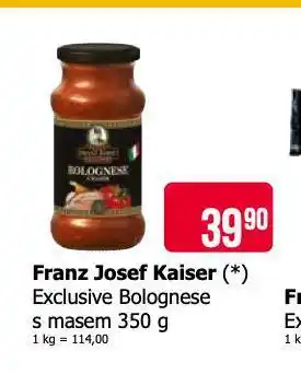 Teta Franz josef kaiser bolognese nabídka