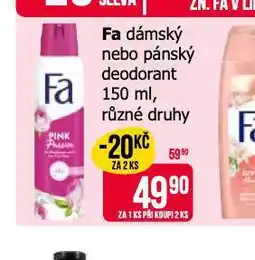 Teta Fa deodorant nabídka