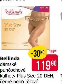 Teta Bellinda dámské punčochové kalhoty Plus Size 20 DEN, černé nebo tělové S nabídka