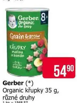 Teta Gerber Organic křupky 35 g, různé druhy nabídka