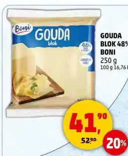 Penny Market GOUDA BLOK 48% BONI, 250 g nabídka