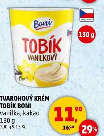 Penny Market TVAROHOVÝ KRÉM TOBÍK BONI vanilka, 130 g nabídka