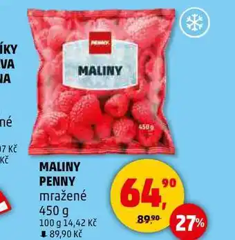 Penny Market MALINY PENNY mražené, 450 g nabídka