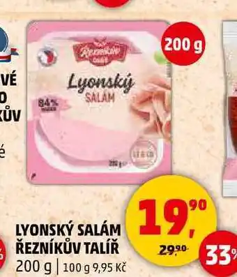 Penny Market LYONSKÝ SALÁM ŘEZNÍKŮV TALÍŘ, 200 g nabídka