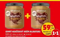 Penny Market JEMNÝ ARAŠÍDOVÝ KRÉM ALLNATURE, 500 g nabídka