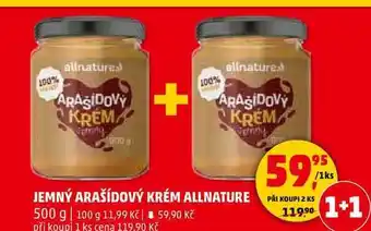 Penny Market JEMNÝ ARAŠÍDOVÝ KRÉM ALLNATURE, 500 g nabídka