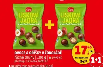 Penny Market OVOCE A OŘÍŠKY V ČOKOLÁDĚ různé druhy, 100 g nabídka