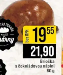 Brioška s čokoládovou náplní