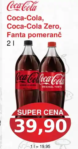 PLUS JIP Coca-Cola, Coca-Cola Zero, Fanta pomeranč nabídka