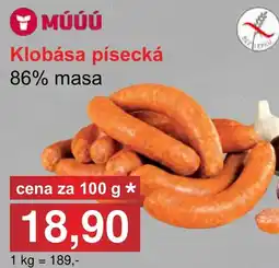 PLUS JIP Klobása písecká nabídka