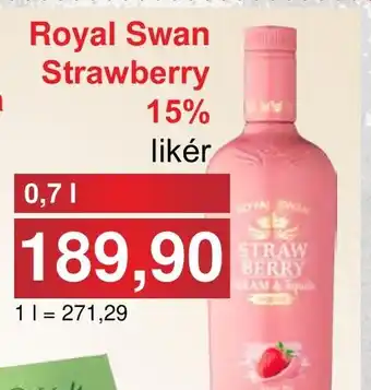 PLUS JIP Royal Swan Strawberry 15% likér nabídka