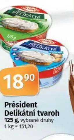 COOP TIP Président Delikátní tvaroh nabídka