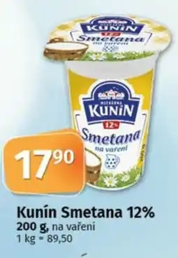 COOP TIP Kunín Smetana 12% nabídka