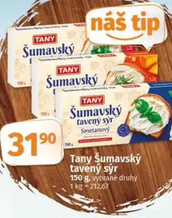 COOP TIP Tany Šumavský tavený sýr nabídka