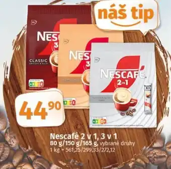 COOP TIP Nescafé 2 v 1, 3 v 1 nabídka