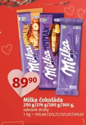 COOP TIP Milka čokoláda nabídka