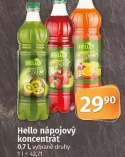 COOP TIP Hello nápojový koncentrát nabídka