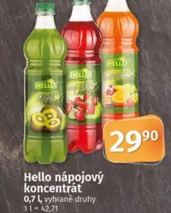 COOP TIP Hello nápojový koncentrát nabídka