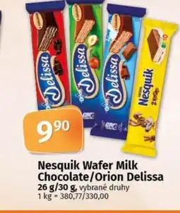 COOP TIP Nesquik Wafer Milk Chocolate/Orion Delissa nabídka