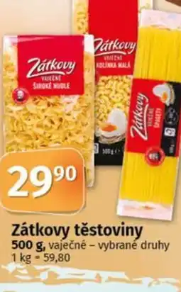 COOP TIP Zátkovy těstoviny nabídka