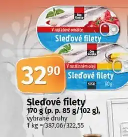 COOP TIP Sled'ové filety nabídka