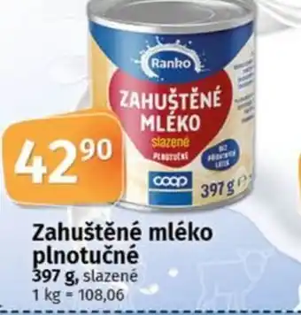 COOP TIP Zahuštěné mléko plnotučné nabídka