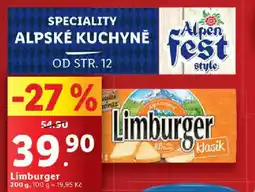 Lidl Limburger nabídka