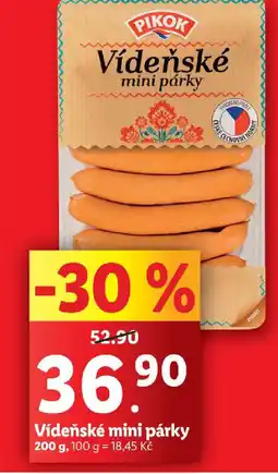 Lidl Vídeňské mini párky nabídka