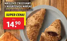 Lidl Máslový croissant s nugátovou náplní nabídka