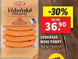 Lidl Vídeňské mini párky nabídka