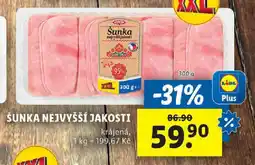 Lidl Šunka nejvyšší jakosti nabídka