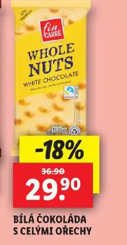 Lidl Bílá čokoláda s celými ořechy nabídka