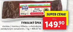 Lidl Tyrolský špek nabídka