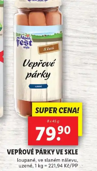 Lidl Vepřové párky ve skle nabídka