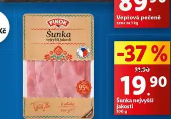 Lidl Šunka nejvyšší ajkosti nabídka