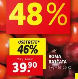 Lidl Roma rajčata nabídka