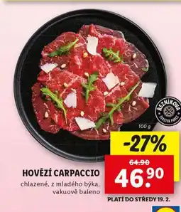 Lidl Hovězí carpaccio nabídka