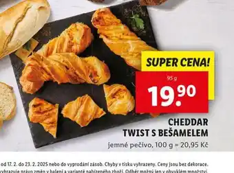 Lidl Cheddar twist s bešamelem nabídka