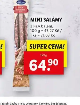 Lidl Mini salámy nabídka