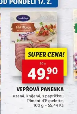 Lidl Vepřová panenka nabídka