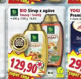 Norma Bio sirup z agáve nabídka