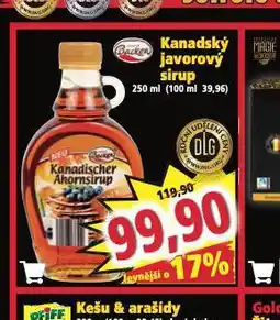 Norma Kanadský javorový sirup nabídka