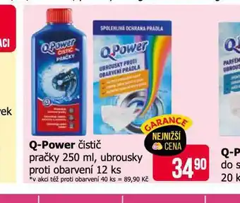 Teta Q power čistič pračky, ubrousky nabídka