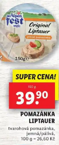 Lidl Pomazánka liptauer nabídka